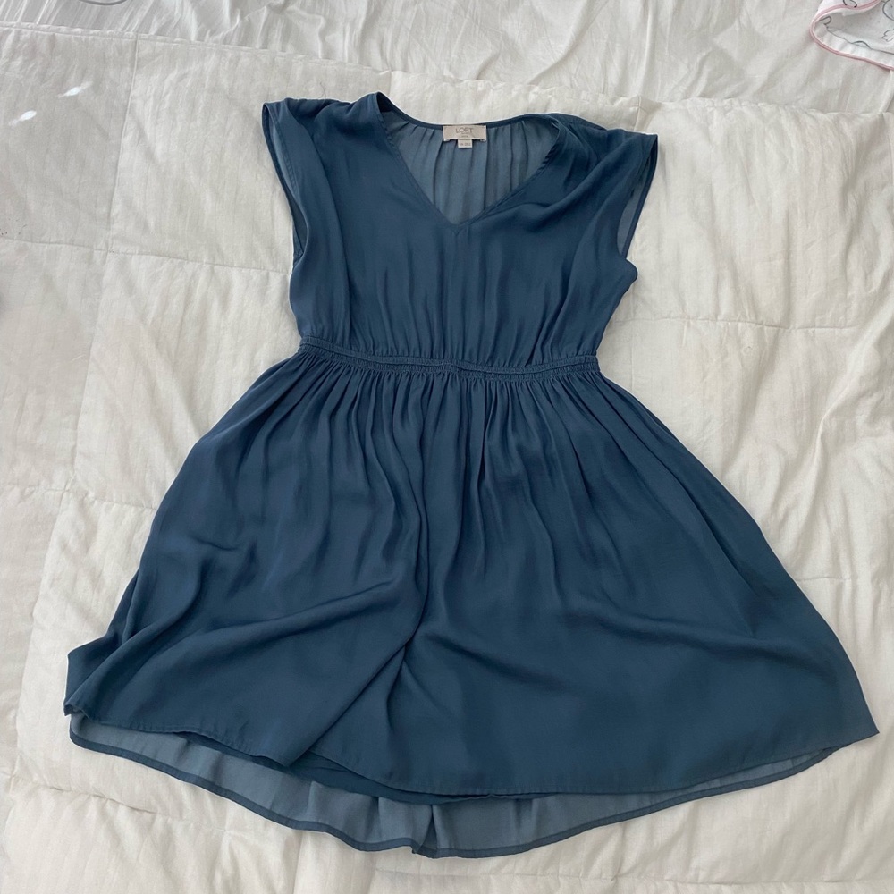 Mini blue flowy dress
